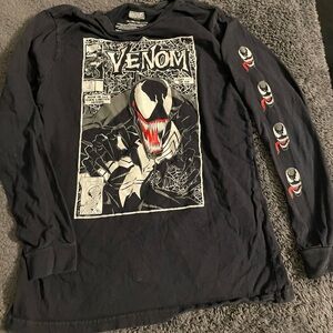 Marvel Black and White Venom Graphic Tee